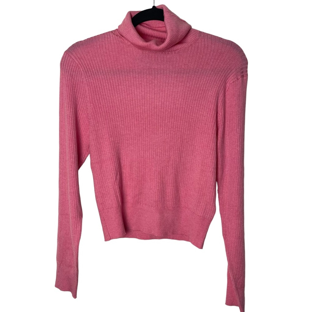 NWT J Crew Pink Turtle Neck Sweater size large